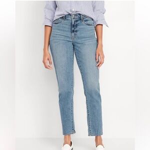 Old Navy Straight-Leg Petite Women’s Jeans — Light Blue Wash